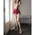 Red Open Front Cut Intimate Dress