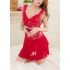 Seductive Red Layered Babydoll Dress