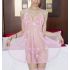 Pink Translucent Floral Babydoll Dress