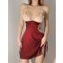 Lace Helm Dual Tone Red Chemise
