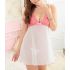 Pink White Babydoll Dress With Revealing Back