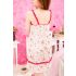 Floral Babydoll Dress with Pink Lace Trim 