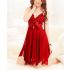 Passion Red Sheer Lace and Mesh Babydoll Dress