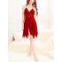 Passion Red Sheer Lace and Mesh Babydoll Dress