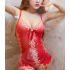 Red Lacey Flowery Chemise