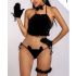 Black Kitty Two Pieces Teddies Roleplay