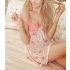 Floral Lace and Mesh Babydoll Dress