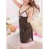 Black Long Dress Chemise with Pink Tone