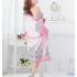 Pink Embroidery Satin Robe