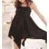 Black Flare Babydoll Dress Plus Size