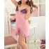 Pink Chemise with Ruffles Trim