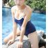 Blue Japanese Swimwear Bodysuit