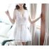 White Deep V-Front Flyaway Bridal Dress