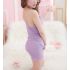 Lacey Purple Babydoll Dress with Revealing Front Mesh