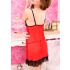 Passion Red Chemise with Front Tie