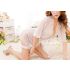 White Floral Transcluent Robe