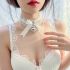 Neck Choker with Bell (White)