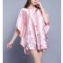Pink Floral Short Caftan Dress