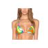 Splashy Colorful Round Neck String Bikini