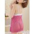 Pink Translucent Hollow out Babydoll Dress