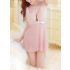 Pale Pink Front V-Cut Chemise Dress