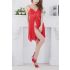 Red Flyaway Translucent Babydoll Dress