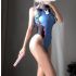 Skinny High Cut Anime Cosplay Blue Suit