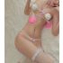 Two Pieces Collar Fluffy Snow Bralette Set